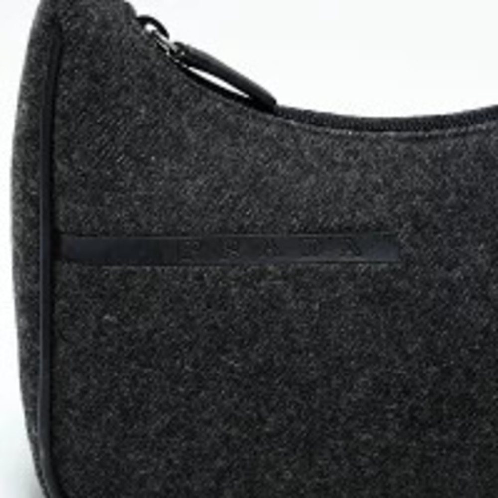 Prada Wool Sport Hobo Handbag Gray - Picture 9 of 13